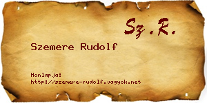 Szemere Rudolf névjegykártya