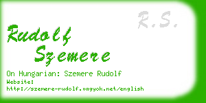 rudolf szemere business card